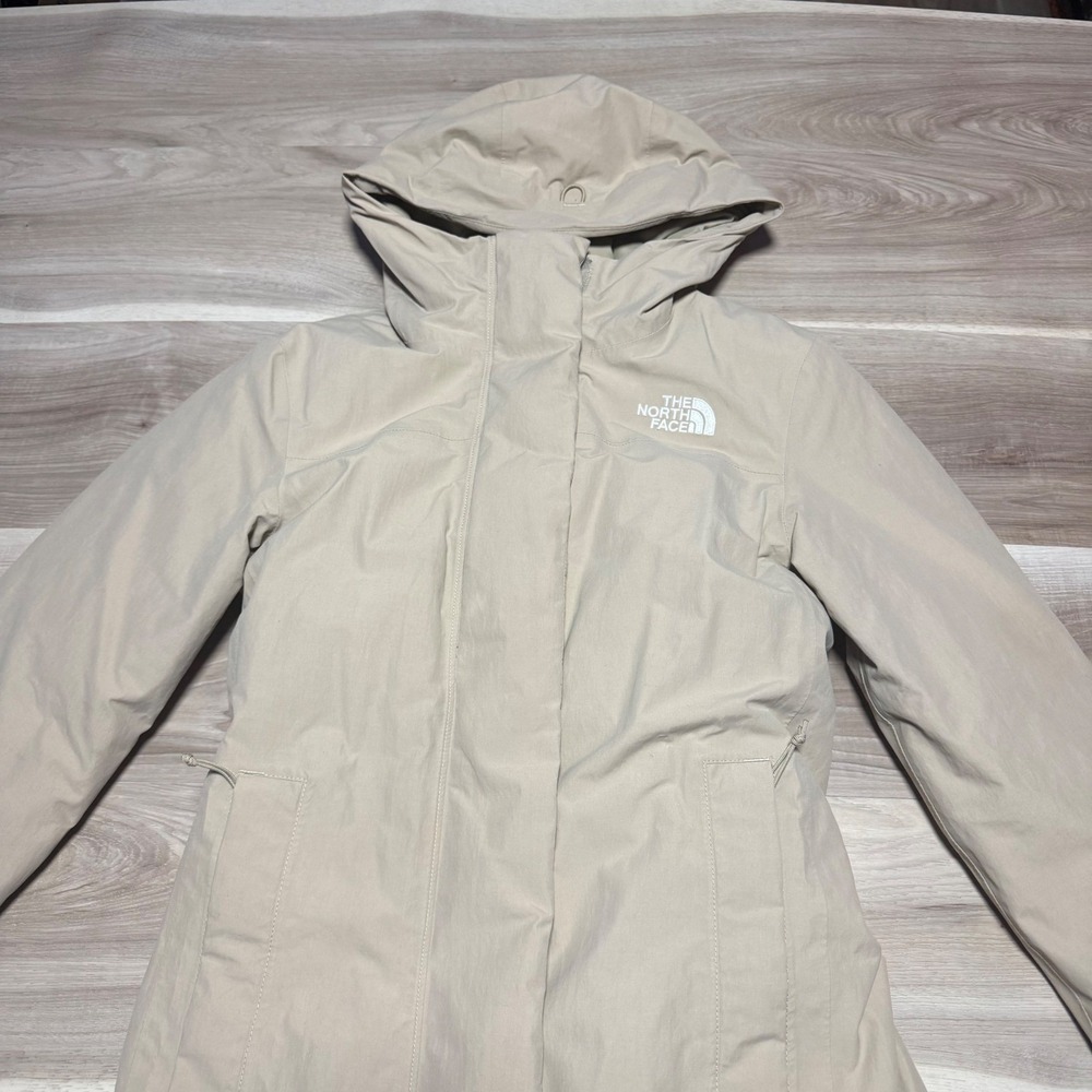 The North Face Arctic Parka Womens XS Tan 550 Down DryVent Hooded Winter Jacket